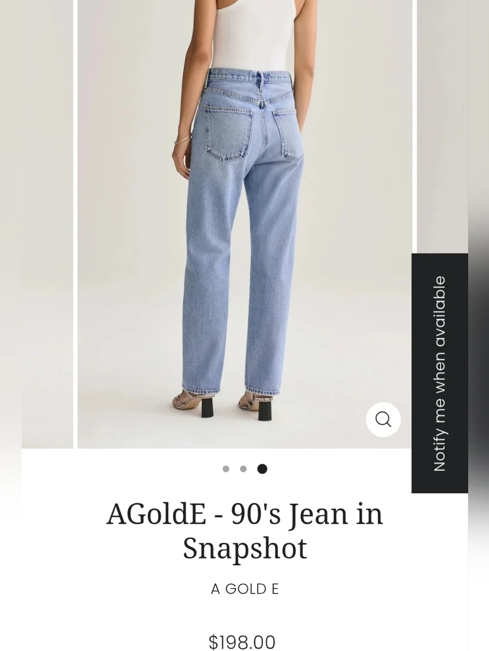 AGOLDE 90s Womens Loose Fit Jeans in Snapshot/Light-Blue Straight-Leg Size 26 - Picture 15 of 15
